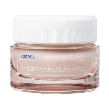 KORRES Wild Rose Night Brightening Sleeping naktinis veido kremas 40ml