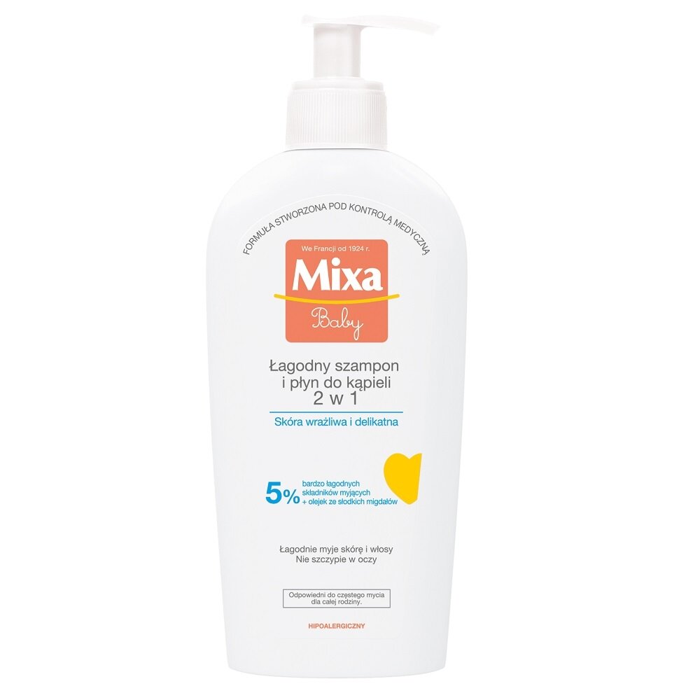 Mixa Baby 2in1 šampūnas ir vonios putos