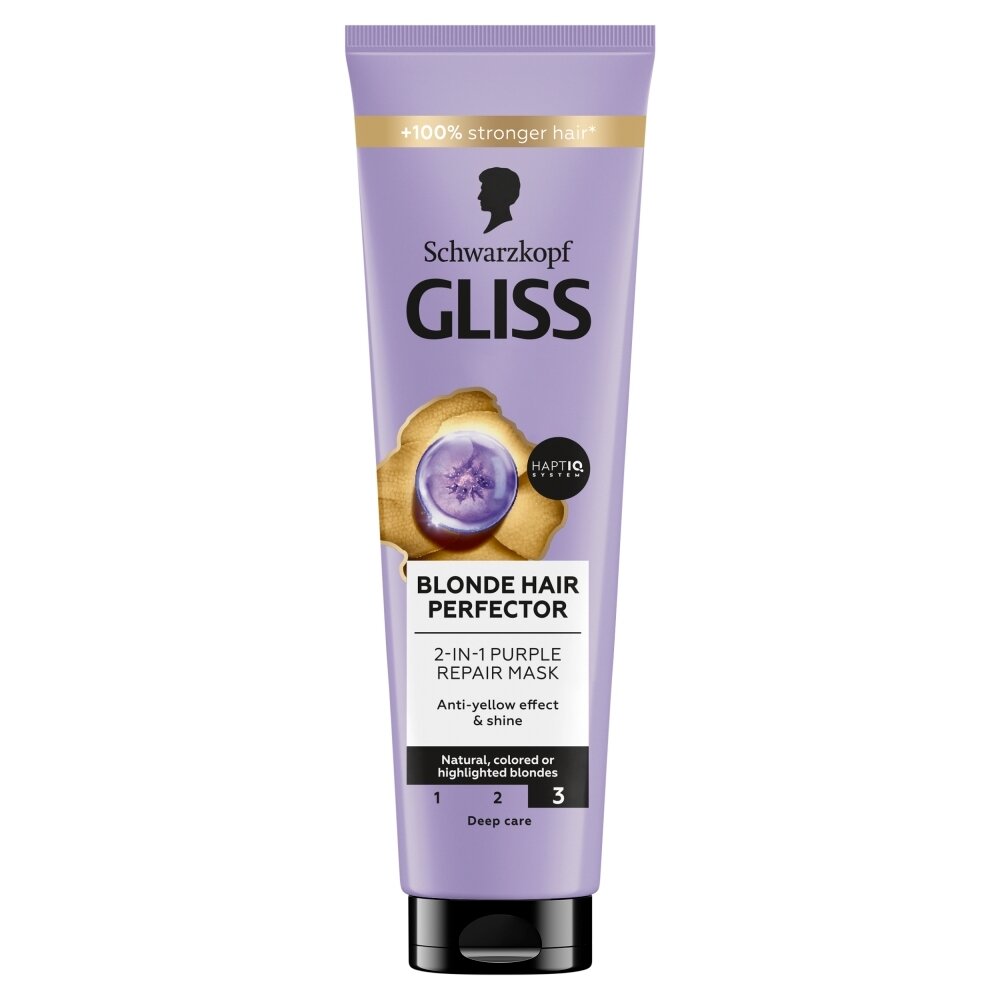 Blonde Hair Perfector kaukė 2in1 geltonų atspalvių neutralizavimui 150ml Blonde Hair Perfector kaukė 2in1 geltonų atspalvių neutralizavimui 150ml
