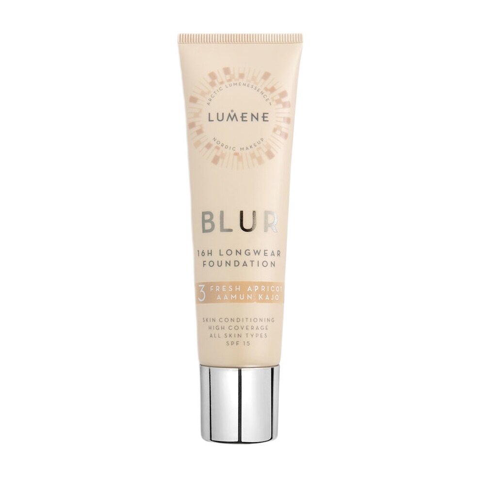 LUMENE Longwear Blur Foundation SPF15 toninis kremas 3 - Fresh Apricot 30ml LUMENE Longwear Blur Foundation SPF15 toninis kremas 3 - Fresh Apricot 30ml