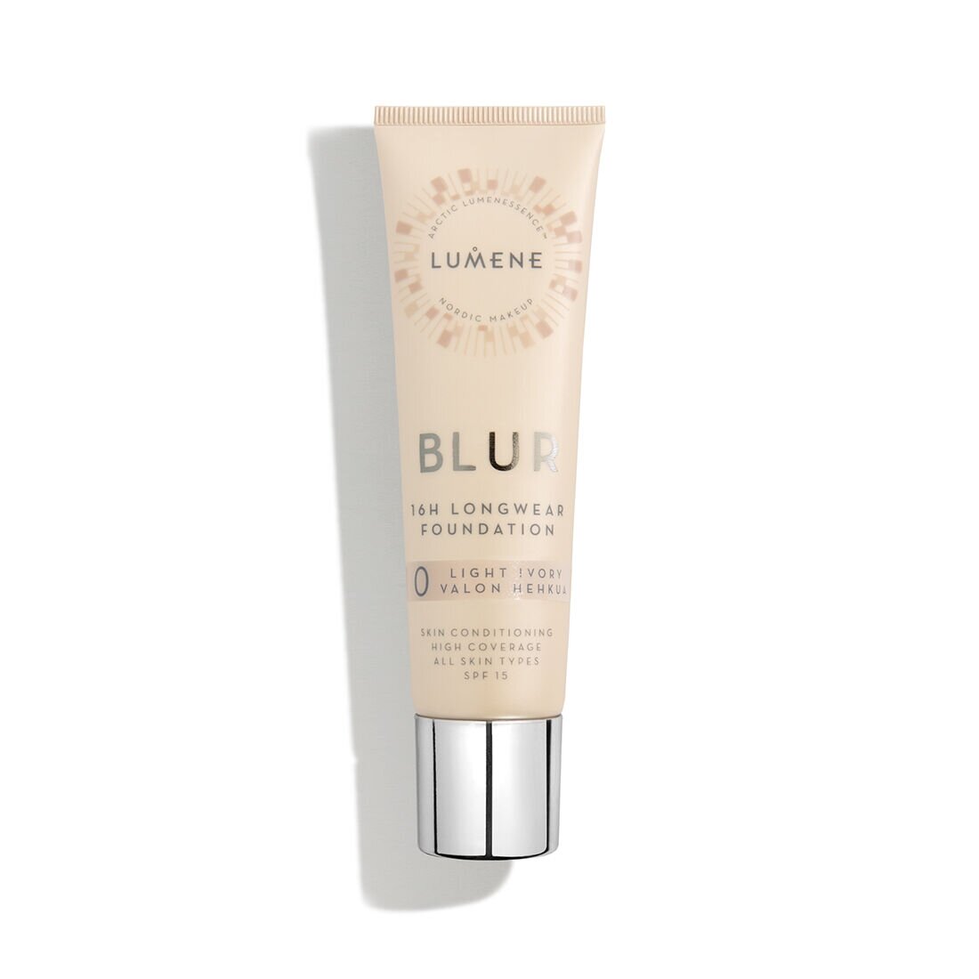 LUMENE Longwear Blur Foundation SPF15 toninis kremas 0 - Light Ivory 30ml