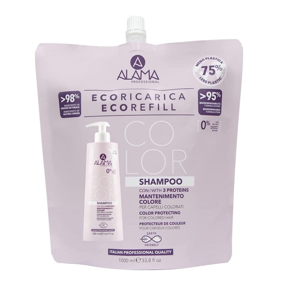 ALAMA Color Shampoo Refill šampūnas dažytiems plaukams 1000ml