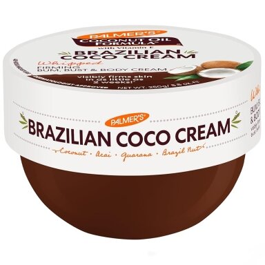 Braziliško kokosų aliejaus formulės kūno kremas su kokosų aliejumi, 250 g