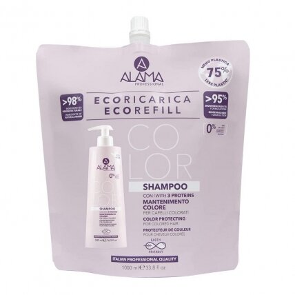 ALAMA Color Shampoo Refill šampūnas dažytiems plaukams 1000ml ALAMA Color Shampoo Refill šampūnas dažytiems plaukams 1000ml