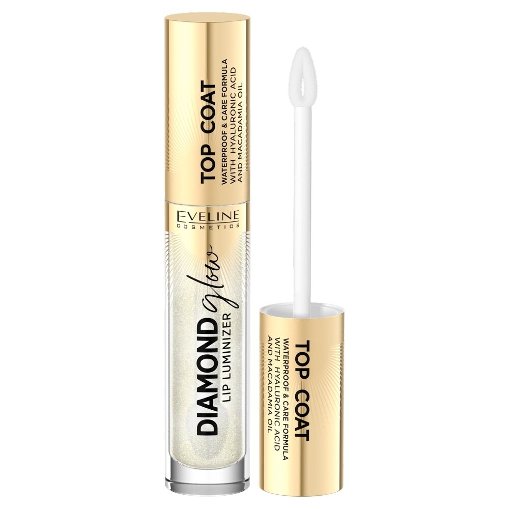 EVELINE Diamond Glow Lip Luminizer lūpų blizgis 12 With Golden Dust 4.5ml