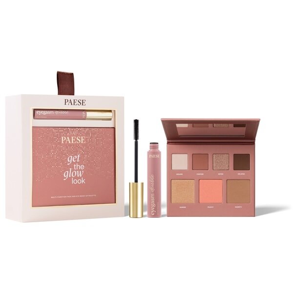 Daugiafunkcinis makiažo paletės rinkinys „Double Glow Look“ 16 g + blakstienų tušas 9 ml