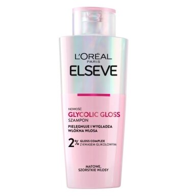 Elseve Glycolic Gloss gaivinamasis žvilgesio suteikiantis šampūnas gyvybingumą praradusiems plaukams 200ml