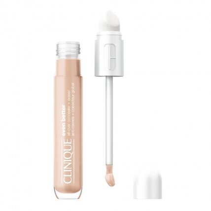 CLINIQUE Even Better All Over Concealer + Eraser maskuojamoji priemonė su retušavimo kempinėle CN 02 Breeze 6ml CLINIQUE Even Better All Over Concealer + Eraser maskuojamoji priemonė su retušavimo kempinėle CN 02 Breeze 6ml