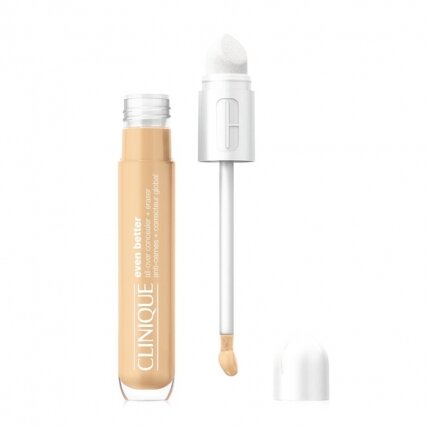 CLINIQUE Even Better All Over Concealer + Eraser maskuojamoji priemonė su retušavimo kempinėle CN 08 Linen 6ml CLINIQUE Even Better All Over Concealer + Eraser maskuojamoji priemonė su retušavimo kempinėle CN 08 Linen 6ml