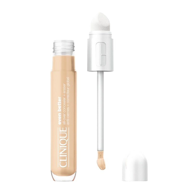 CLINIQUE Even Better All Over Concealer + Eraser maskuojamoji priemonė su retušavimo kempinėle WN 04 Bone 6ml CLINIQUE Even Better All Over Concealer + Eraser maskuojamoji priemonė su retušavimo kempinėle WN 04 Bone 6ml