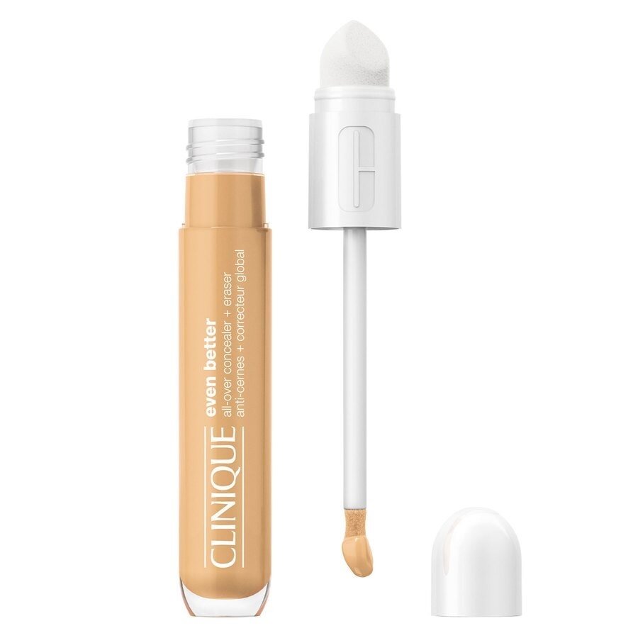 CLINIQUE Even Better All Over Concealer + Eraser maskuojamoji priemonė su retušavimo kempinėle WN 56 Cashew 6ml CLINIQUE Even Better All Over Concealer + Eraser maskuojamoji priemonė su retušavimo kempinėle WN 56 Cashew 6ml
