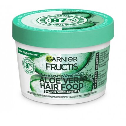GARNIER Fructis Aloe Hair Food plaukų kaukė 400ml GARNIER Fructis Aloe Hair Food plaukų kaukė 400ml