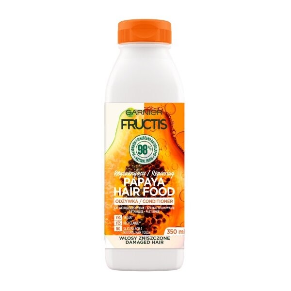 GARNIER Fructis Papaya Hair Food kondicionierius 350ml GARNIER Fructis Papaya Hair Food kondicionierius 350ml