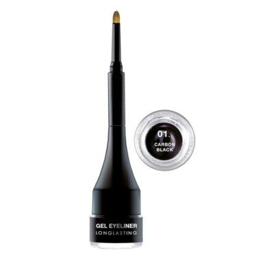 Gelinis, ilgalaikis 24h Vandeniui atsparus akių pieštukas 01 Carbon Black 2,5ml