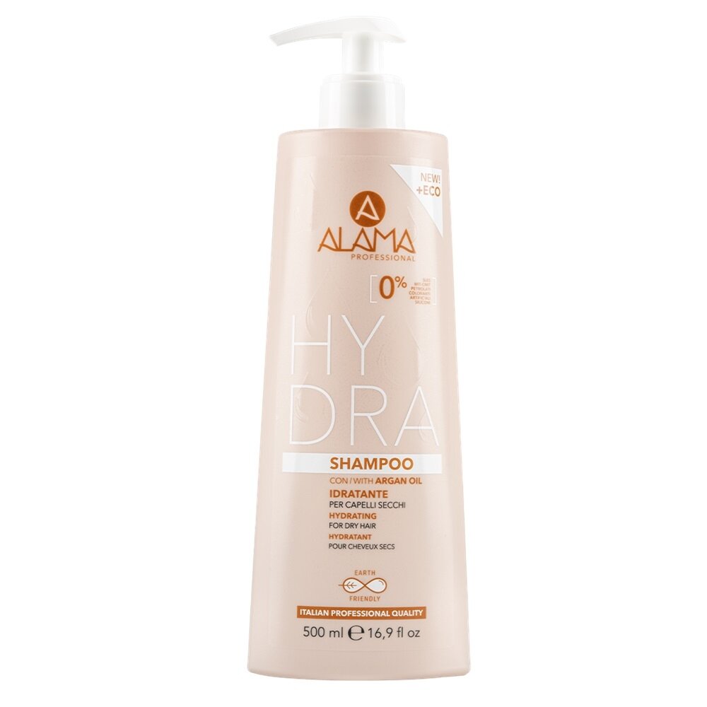ALAMA Hydra Shampoo šampūnas sausiems plaukams su argano aliejumi 500ml