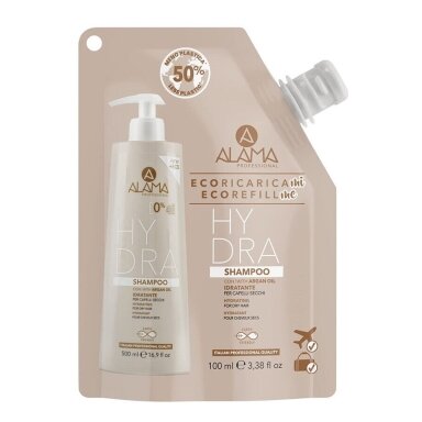 ALAMA Hydra Shampoo Travel Size šampūnas sausiems plaukams su argano aliejumi 100ml