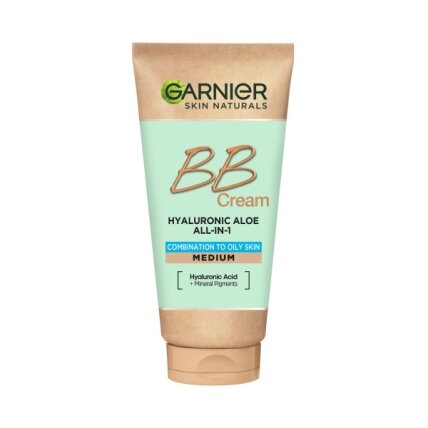 Drėkinamasis BB kremas su hialurono rūgšties ir alavijo ekstraktu „All-in-1“ riebiai ir mišriai odai, 50 ml. Drėkinamasis BB kremas su hialurono rūgšties ir alavijo ekstraktu „All-in-1“ riebiai ir mišriai odai, 50 ml.