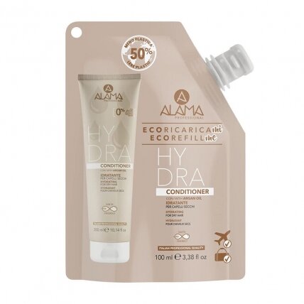ALAMA Hydra Conditioner Travel Size drėkinamasis kondicionierius sausiems plaukams su argano aliejumi 100ml ALAMA Hydra Conditioner Travel Size drėkinamasis kondicionierius sausiems plaukams su argano aliejumi 100ml