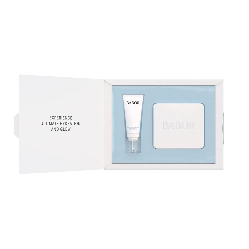 „Instant Fresh & Smooth“ paakių serumo + pleistrų rinkinys, 15 ml paakių serumo + 2 daugkartinio naudojimo silikoniniai pleistrai