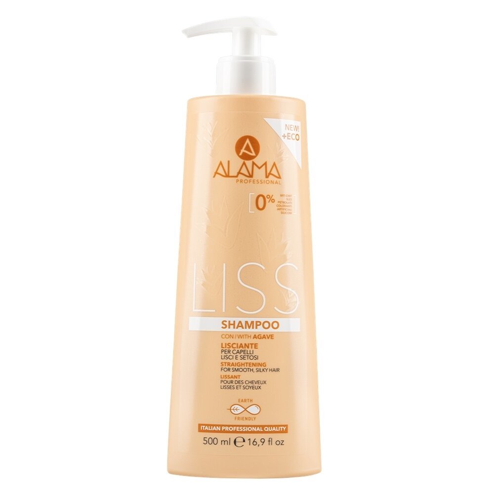 ALAMA Liss Shampoo šampūnas su agavos ekstraktu 500ml ALAMA Liss Shampoo šampūnas su agavos ekstraktu 500ml