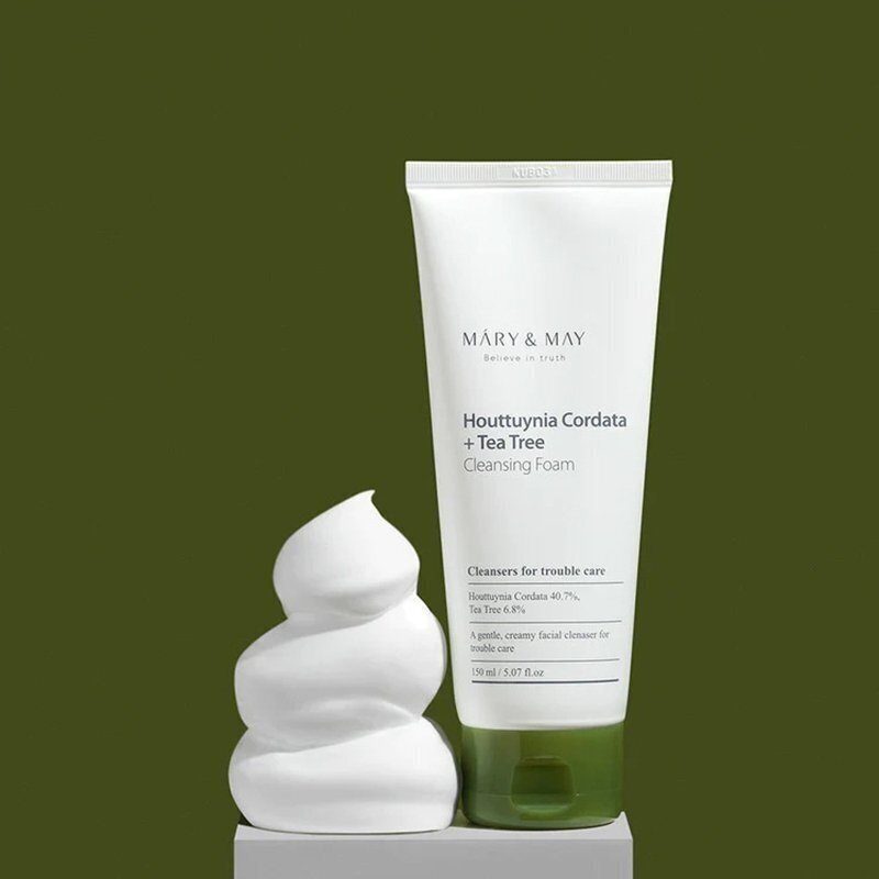 Mary & May Houttuynia Cordata+Tea Tree valomosios putos veidui 150 ml.