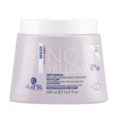 ALAMA No Yellow Mask kaukė neutralizuojanti dažytų plaukų geltonumą 500ml