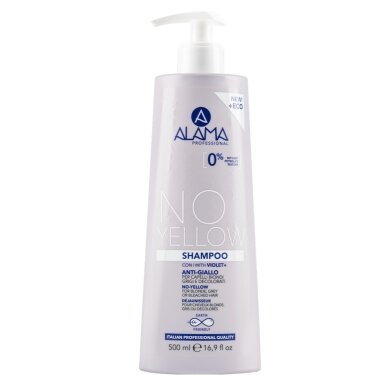 ALAMA No Yellow Shampoo šampūnas šviesiems plaukams prieš geltonumą 500ml