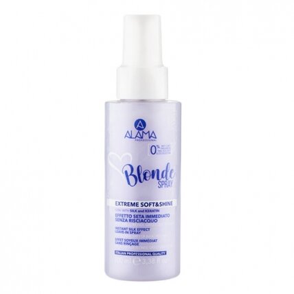 ALAMA No Yellow Blonde Spray purškiklis dažytiems ir šviesiems plaukams 100ml ALAMA No Yellow Blonde Spray purškiklis dažytiems ir šviesiems plaukams 100ml