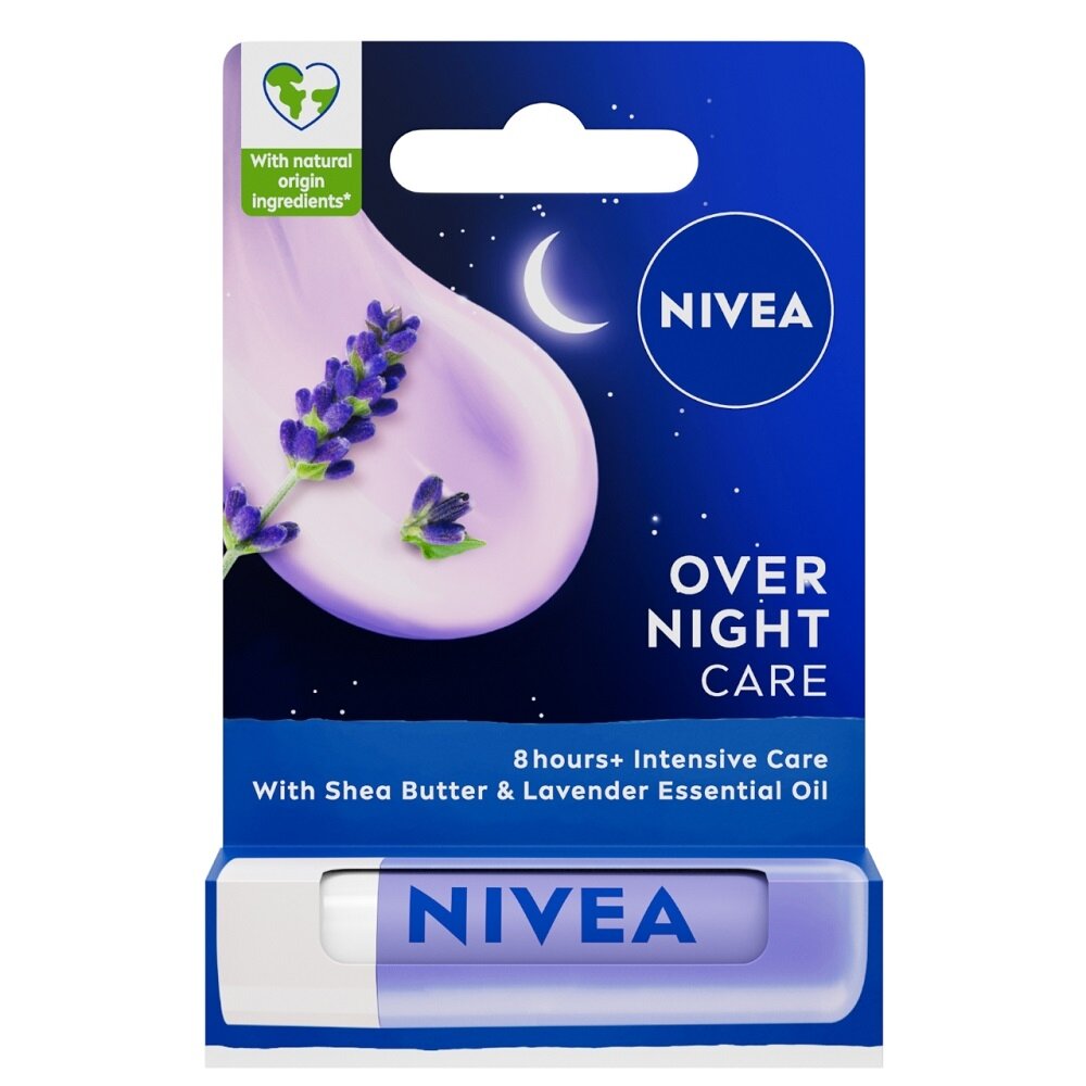 NIVEA Overnight Care lūpų balzamas nakčiai 4.8g NIVEA Overnight Care lūpų balzamas nakčiai 4.8g