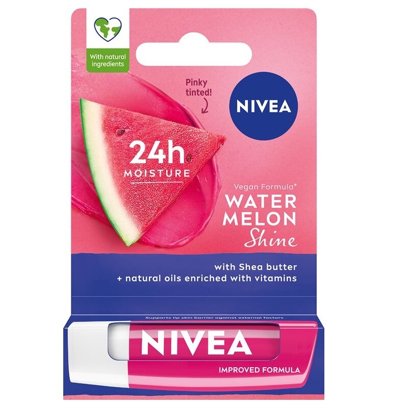 NIVEA puoselėjamasis lūpų balzamas Watermelon Shine 4.8g
