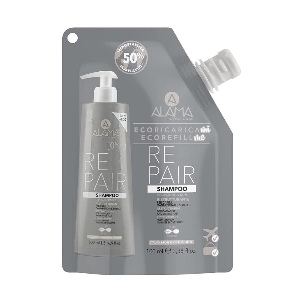 ALAMA Repair Shampoo Travel Size šampūnas pažeistiems plaukams 100ml ALAMA Repair Shampoo Travel Size šampūnas pažeistiems plaukams 100ml