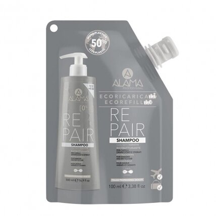 ALAMA Repair Shampoo Travel Size šampūnas pažeistiems plaukams 100ml ALAMA Repair Shampoo Travel Size šampūnas pažeistiems plaukams 100ml