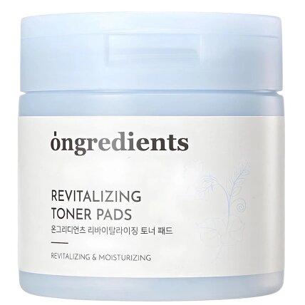 Drėkinantys veido toniko diskeliai "Revitalizing Toner Pad", Ongredients, 60 vnt. Drėkinantys veido toniko diskeliai "Revitalizing Toner Pad", Ongredients, 60 vnt.