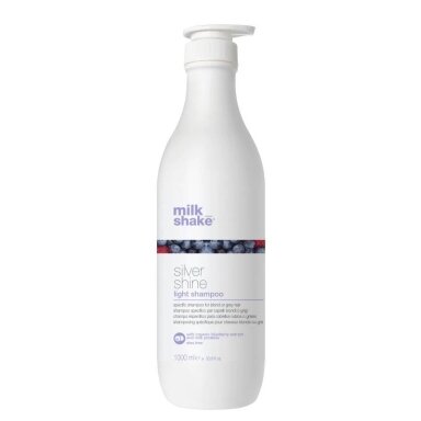 Silver Shine Light šampūnas, mažinantis geltonumo atspindžius žiliems ir šviesintiems plaukams 1000ml