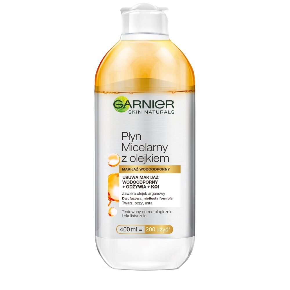 Garnier Skin Naturals dvivazis micelinis vanduo su arganų aliejumi 400ml Garnier Skin Naturals dvivazis micelinis vanduo su arganų aliejumi 400ml