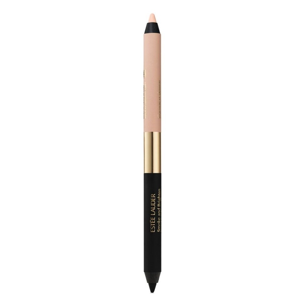 ESTEE LAUDER Smoke And Brighten Kajal Eyeliner Duo dvipusis akių pieštukas Noir/Cream 0.5g ESTEE LAUDER Smoke And Brighten Kajal Eyeliner Duo dvipusis akių pieštukas Noir/Cream 0.5g