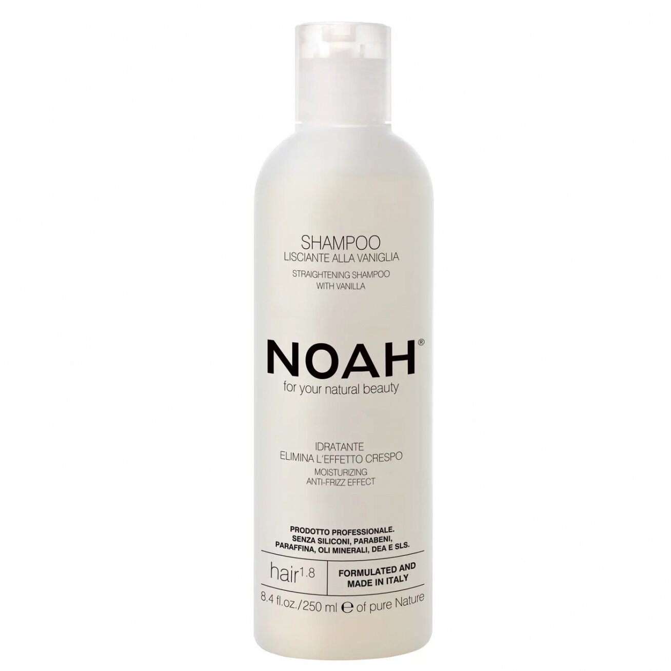 NOAH tiesinamasis šampūnas su vanile plaukams 250ml NOAH tiesinamasis šampūnas su vanile plaukams 250ml