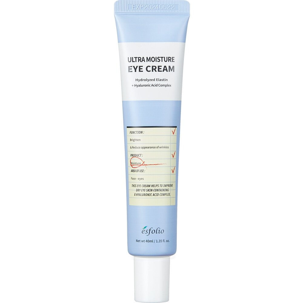 „Ultra Moisture Eye Cream“ giliai drėkinamasis paakių kremas su hialurono rūgštimi, 40 ml.