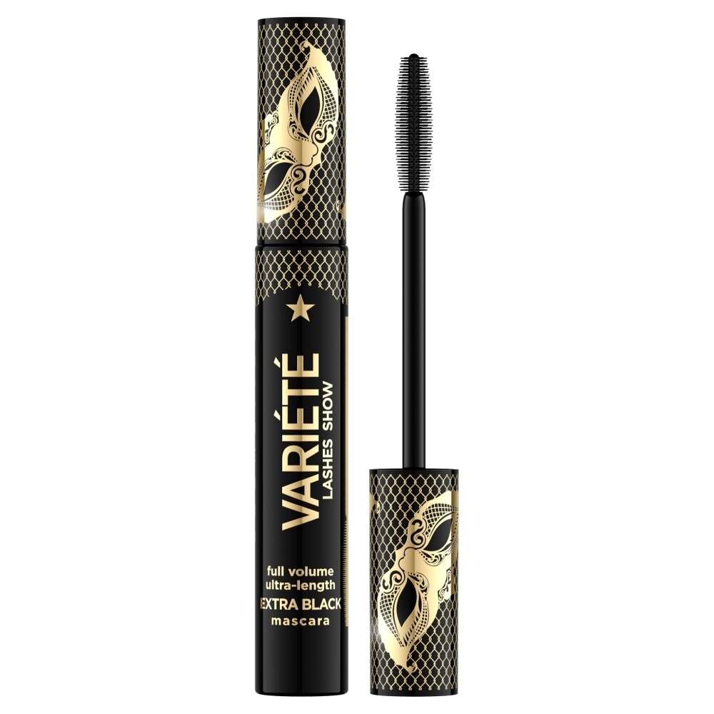 Variete apimties suteikiantis ir ilginantis tušas Extra Black 10ml Variete apimties suteikiantis ir ilginantis tušas Extra Black 10ml