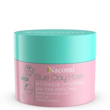 Vegan Blue Clay Mask Anti Aging Blue deguonies suteikianti kaukė nuo raukšlių 50ml
