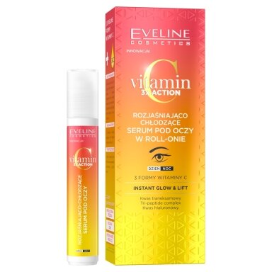 Vitaminas C 3x Action šviesinantis ir vėsinantis paakių serumas 15 ml